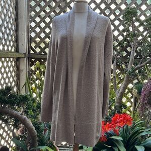 TAHARI Open-Front Women’s Cardigan Sweater - Size Large - Taupe